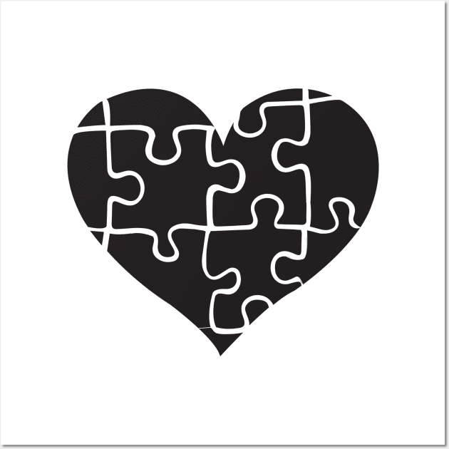 Puzzle heart Wall Art by dddesign
